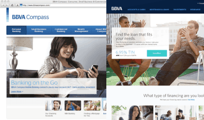 From the existing site to the relaunched experience — same URL, entirely new foundation.
